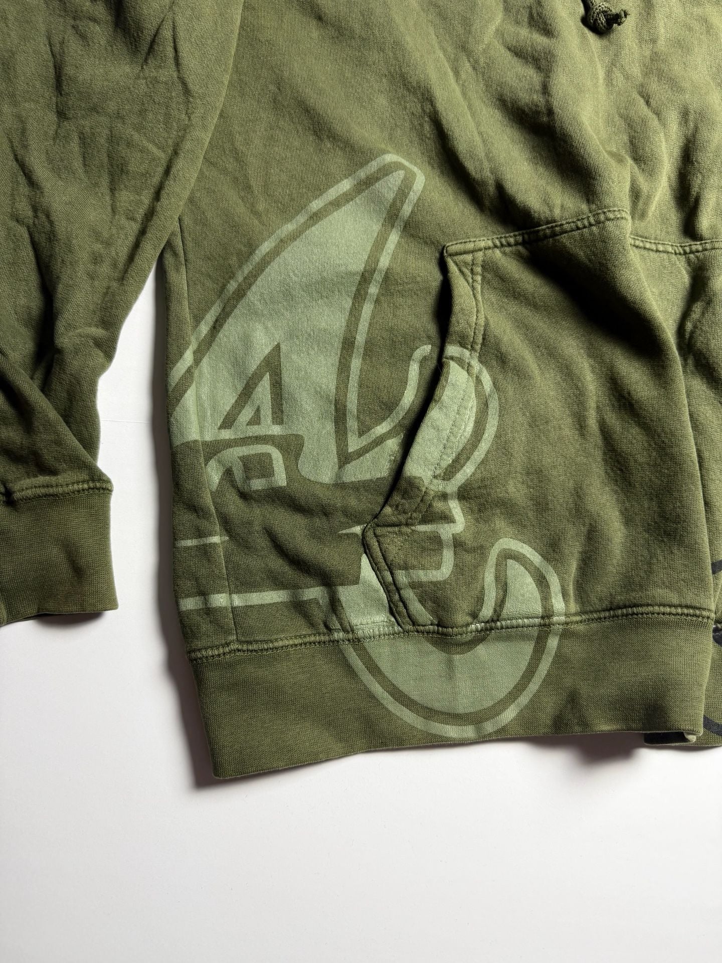 SDL Olive Green Graphic Hoodie Size Large 5