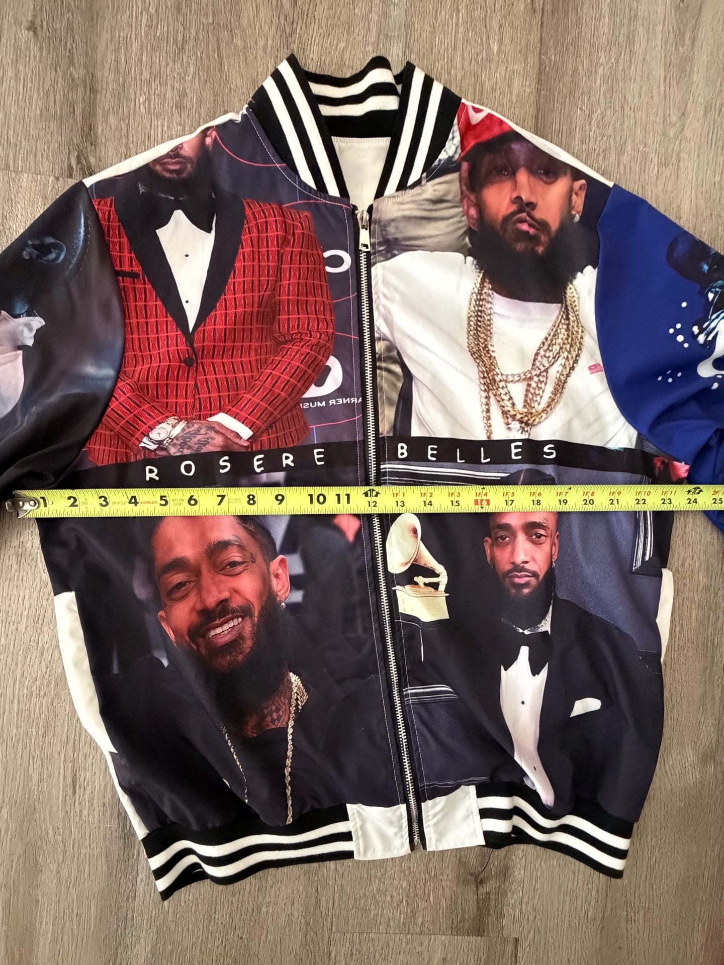 Nipsey Hussle Memorial Graphic Bomber Jacket Size L 14