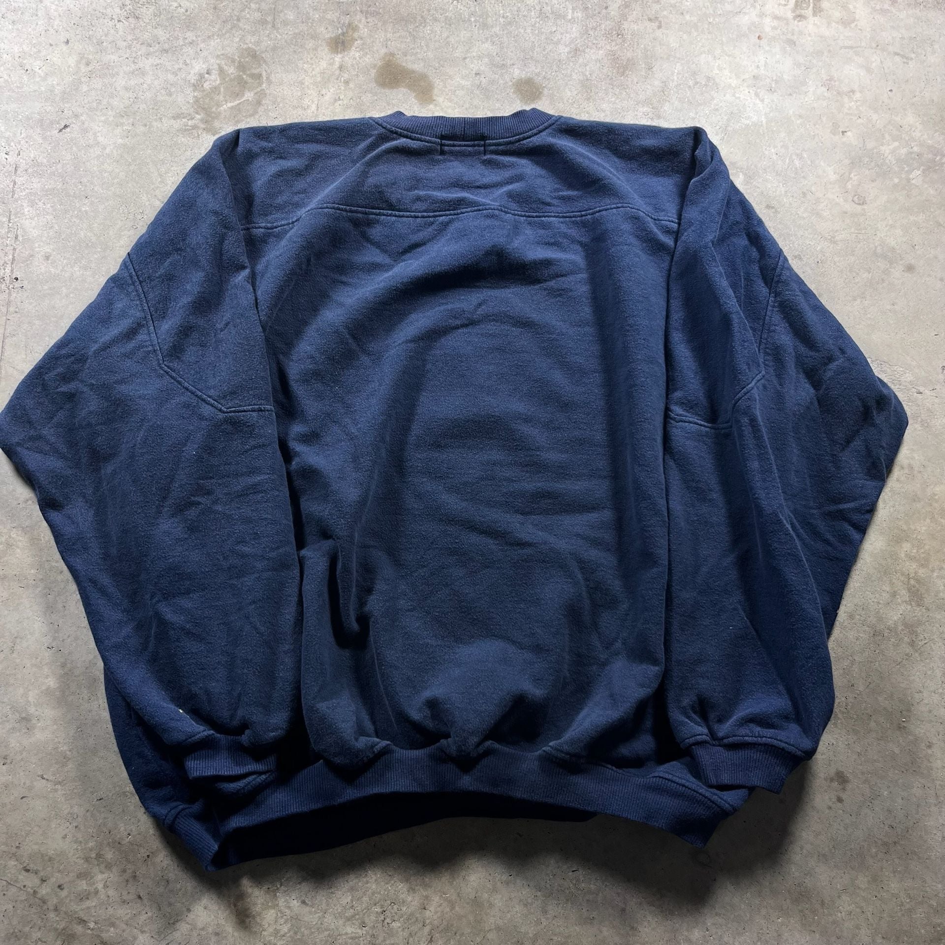 Vintage Ashworth Carpe Diem Embroidered Navy Sweatshirt Size Large 5