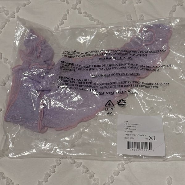 Free People Intimately Gia Tanga Fairy Tale Combo Lace Ruffle Panty