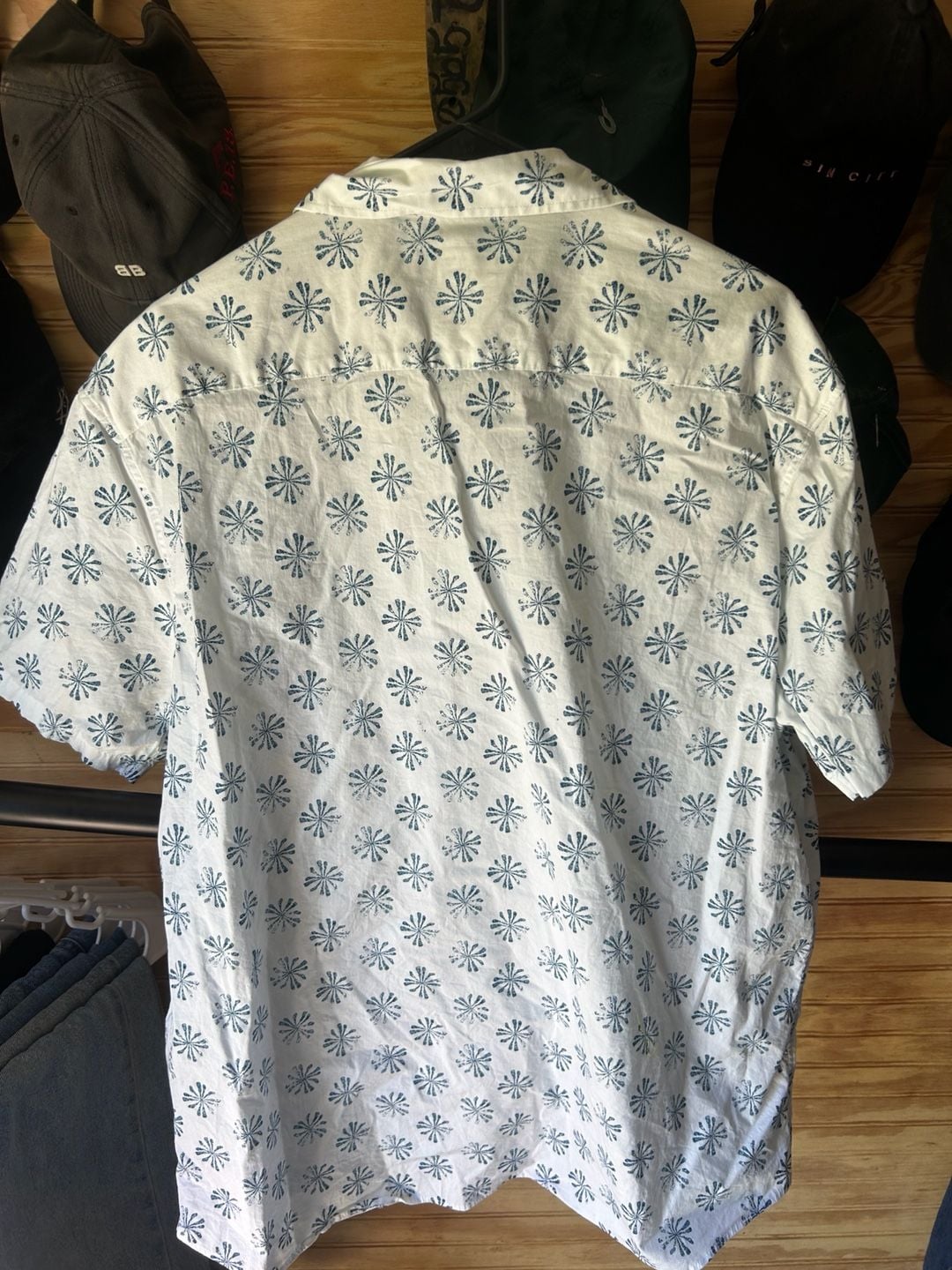 Michael Kors Men's Floral Print Slim Fit Short Sleeve Button Down Shirt XXL 5