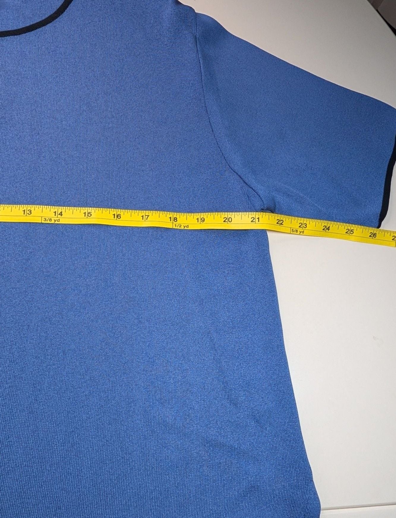 Howard Wolf Escape Blue Knit Short Sleeve Top Size L 4