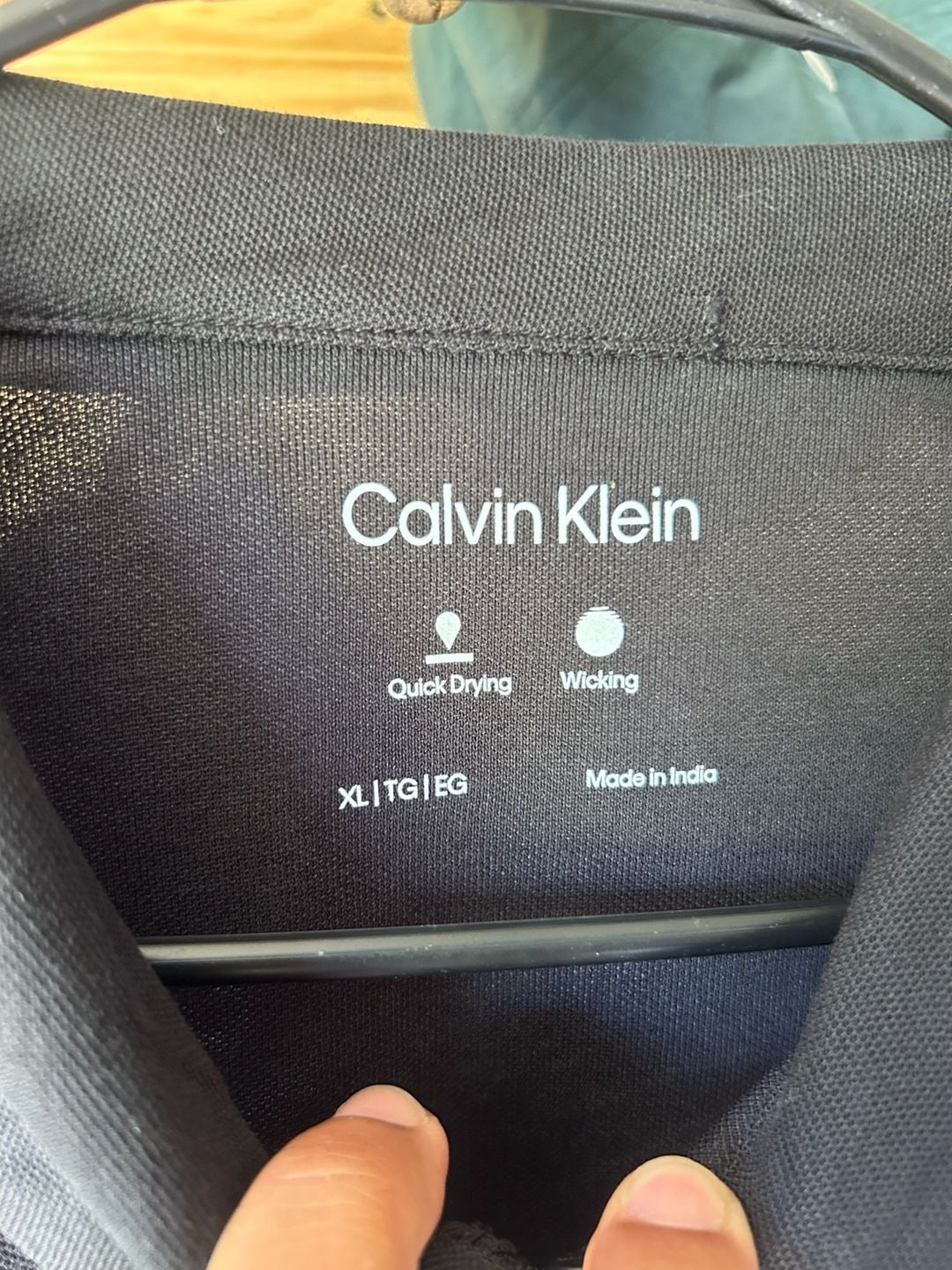Calvin Klein Men's Quick Dry Wicking Quarter-Zip Polo Shirt Black Size XL 4