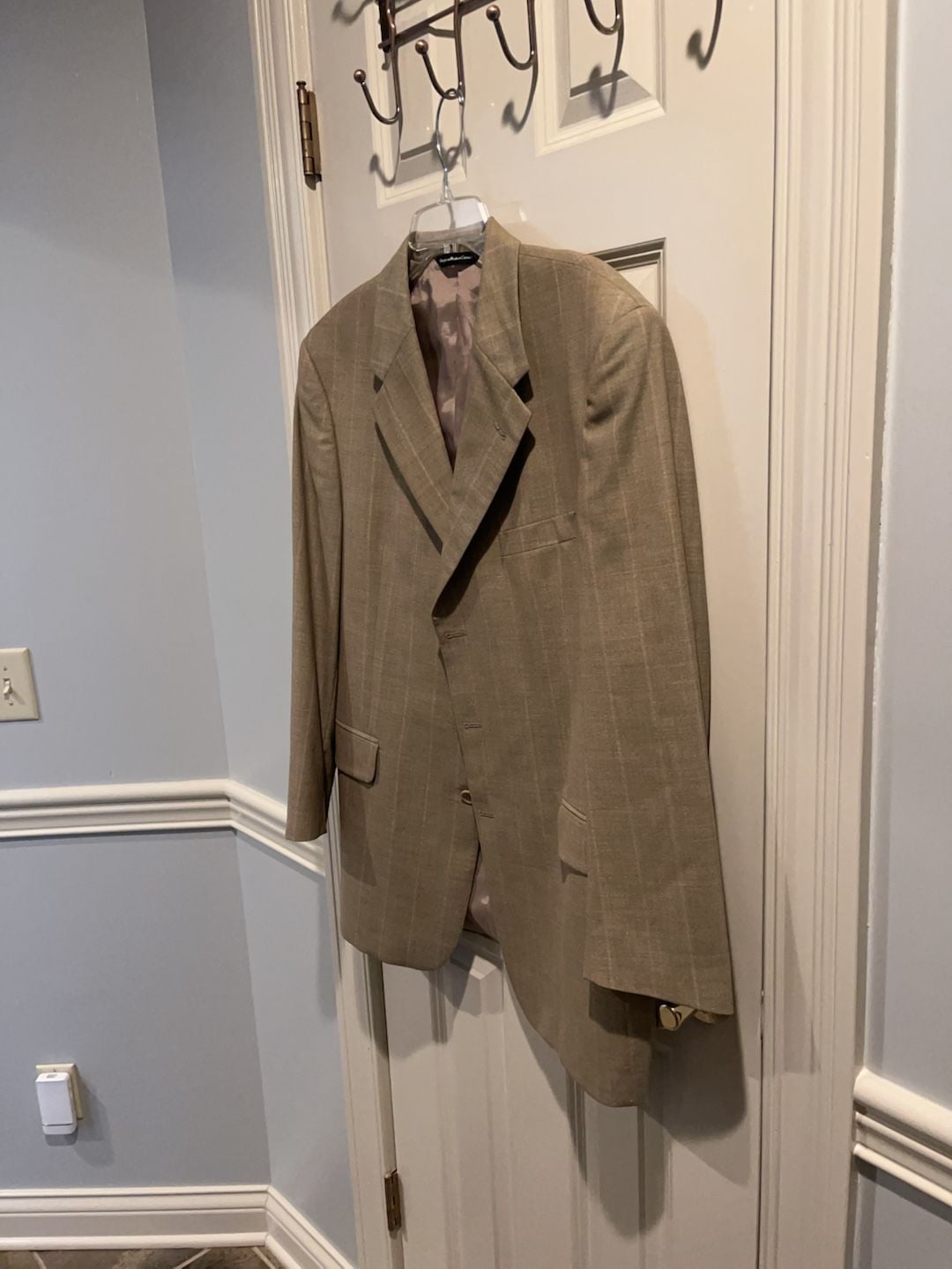 Samuelsohn Tan Windowpane Wool Sport Coat Blazer 2