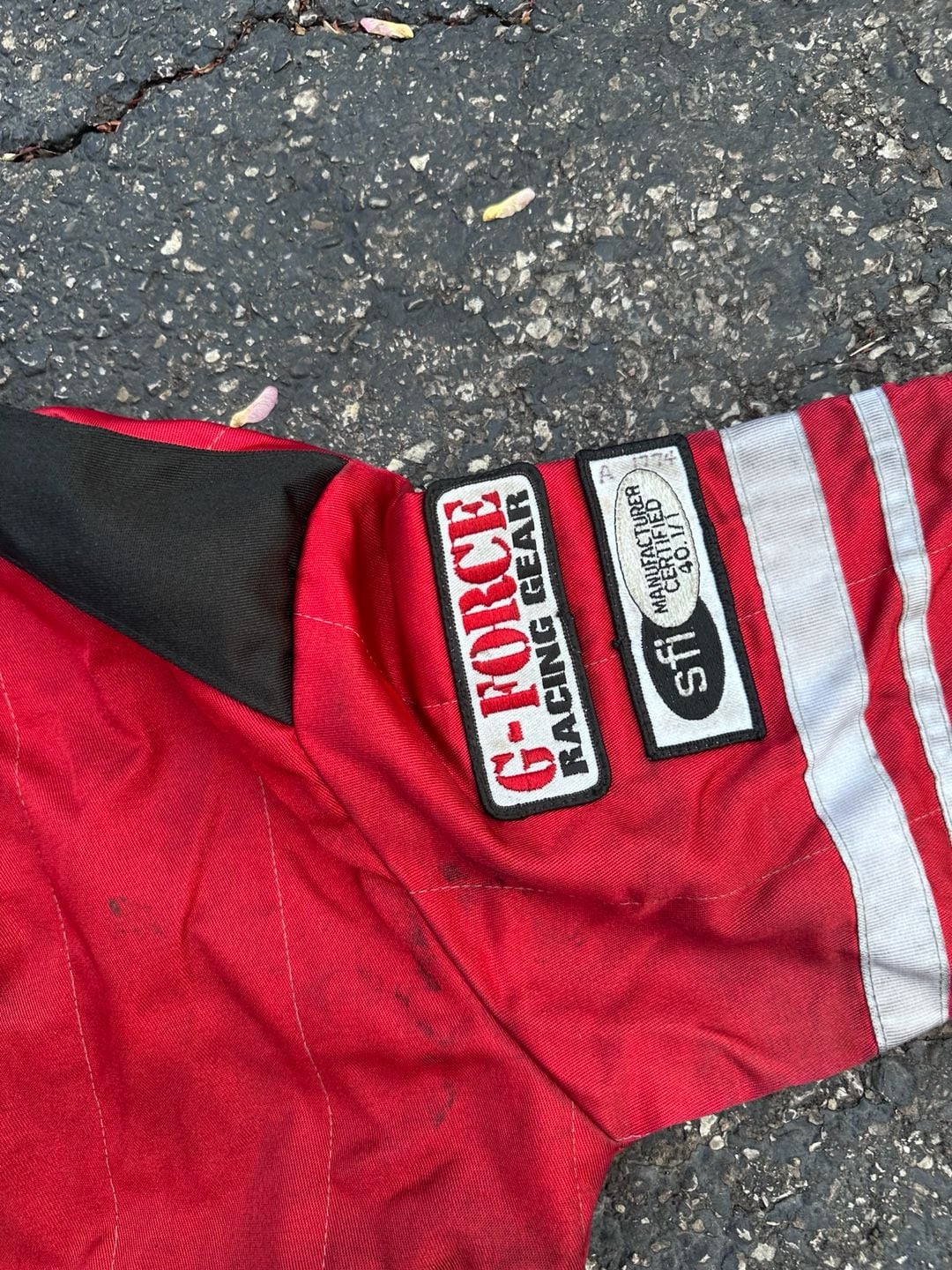 G-Force Racing Gear SFI 40.1/1 Racing Suit Red and Black Size Small 3