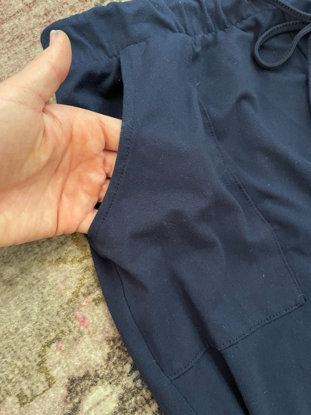 Lucky Brand Navy Blue Drawstring Lounge Pants Size S 6