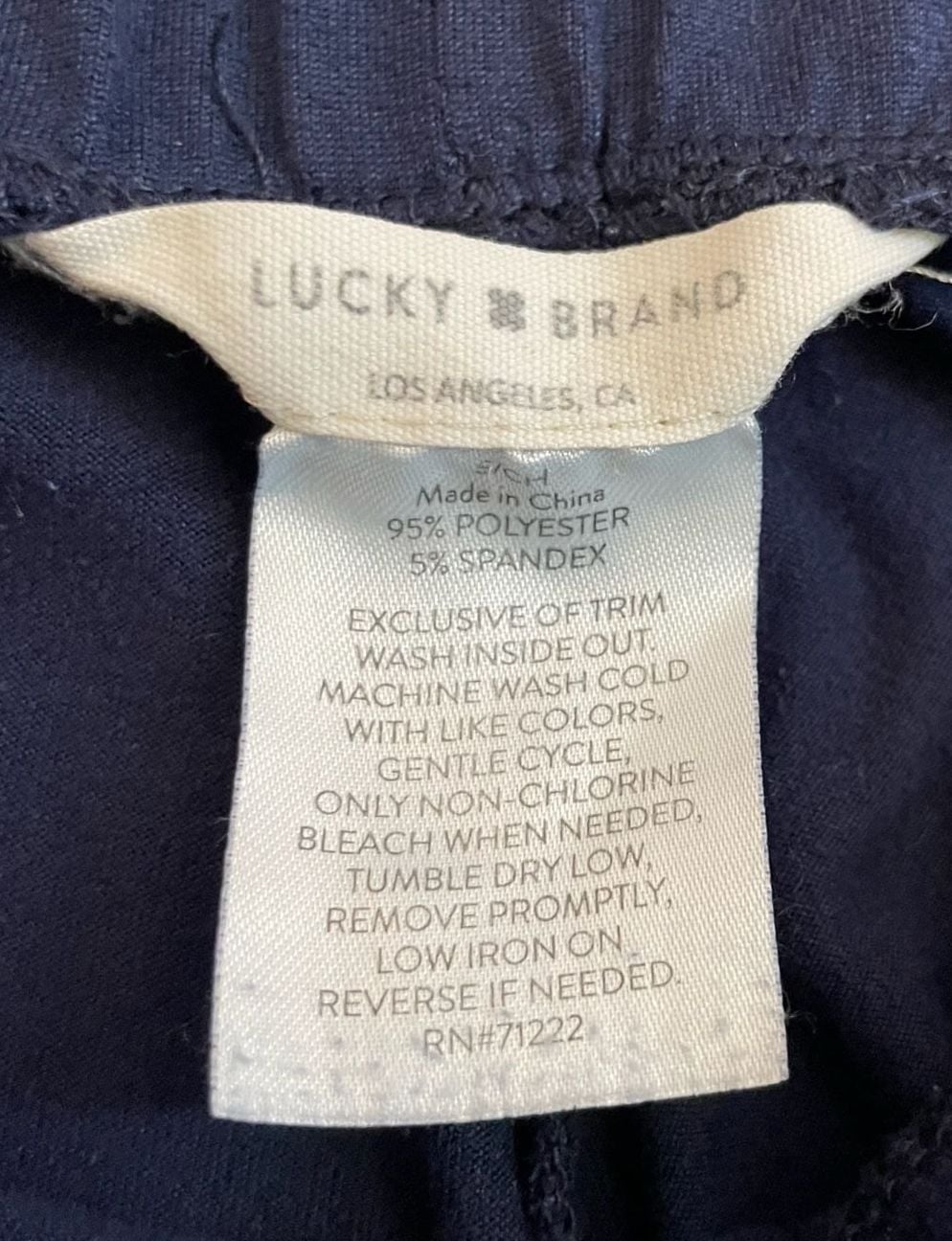 Lucky Brand Navy Blue Drawstring Lounge Pants Size S 4