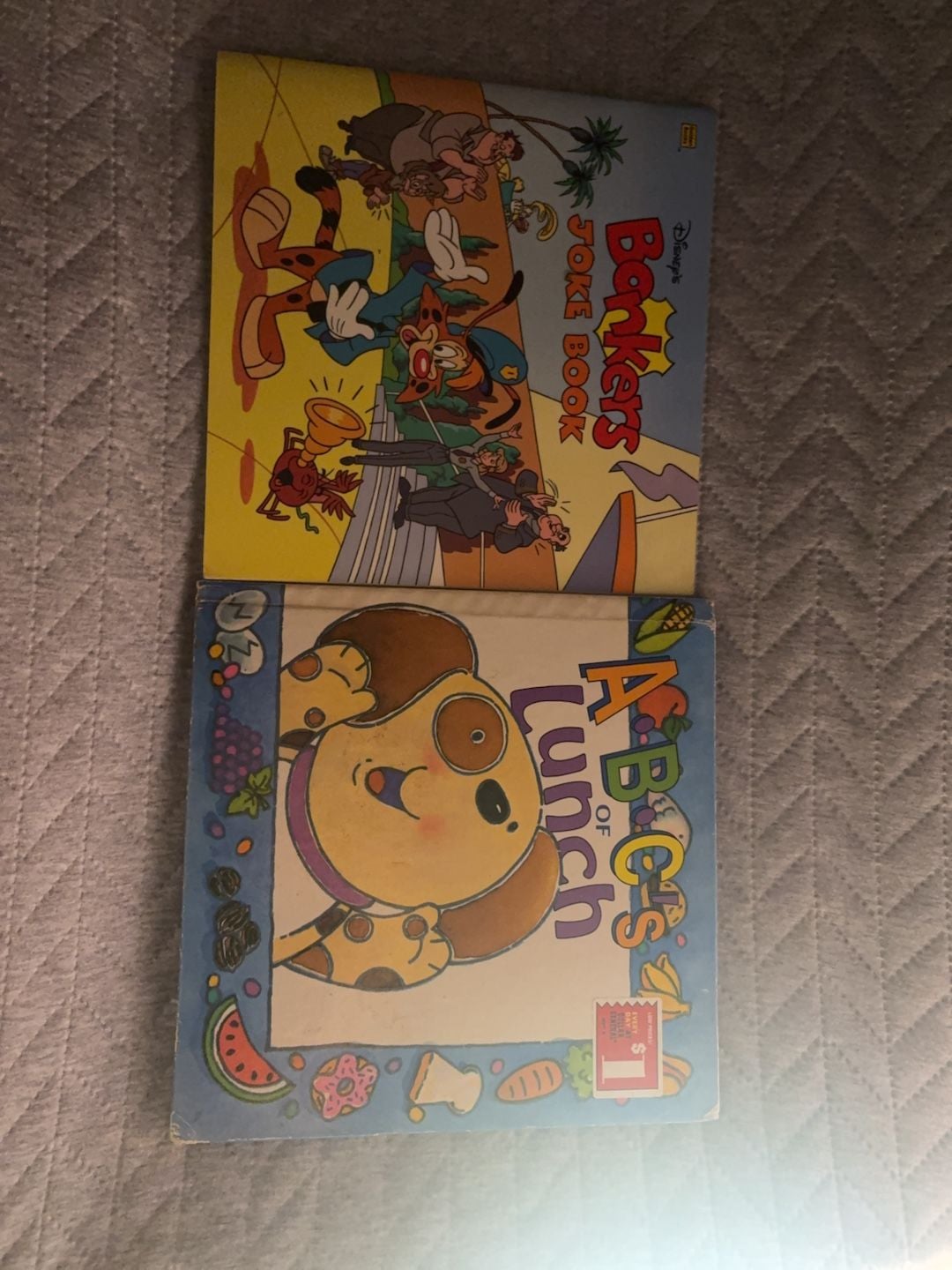 Lot of 2 Children's Books: Disney's Bonkers Joke Book and Landoll's A-B-C's of Lunch 1