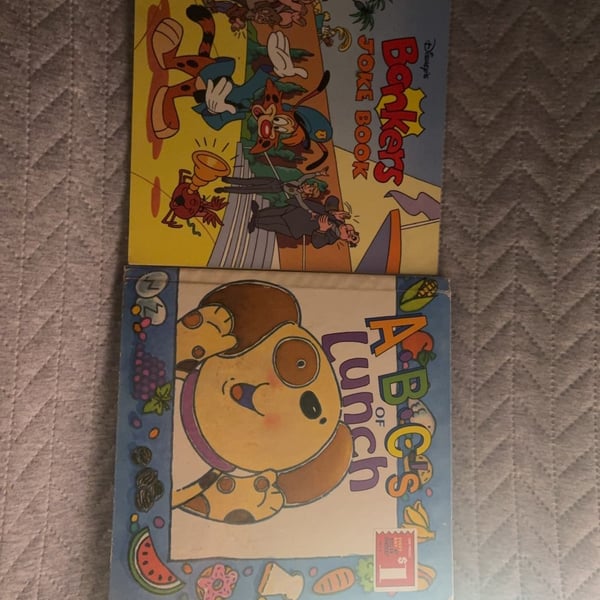 Lot of 2 Children's Books: Disney's Bonkers Joke Book and Landoll's A-B-C's of Lunch