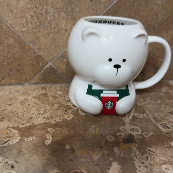 Starbucks Bearista White Bear Ceramic Mug