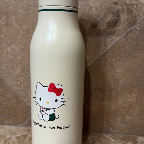 Starbucks x Hello Kitty Together in Fun Forever Cream Stainless Steel Bottle