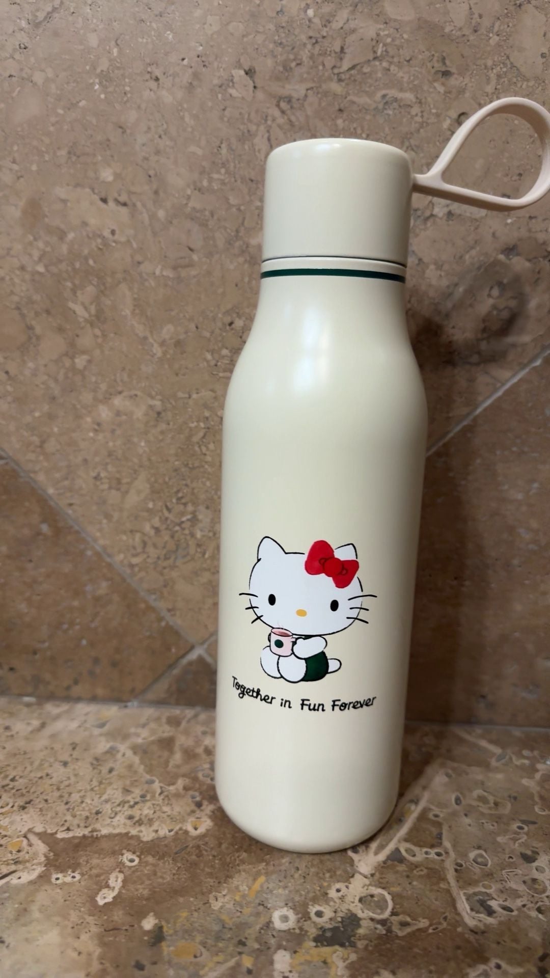 Starbucks x Hello Kitty Together in Fun Forever Cream Stainless Steel Bottle 2