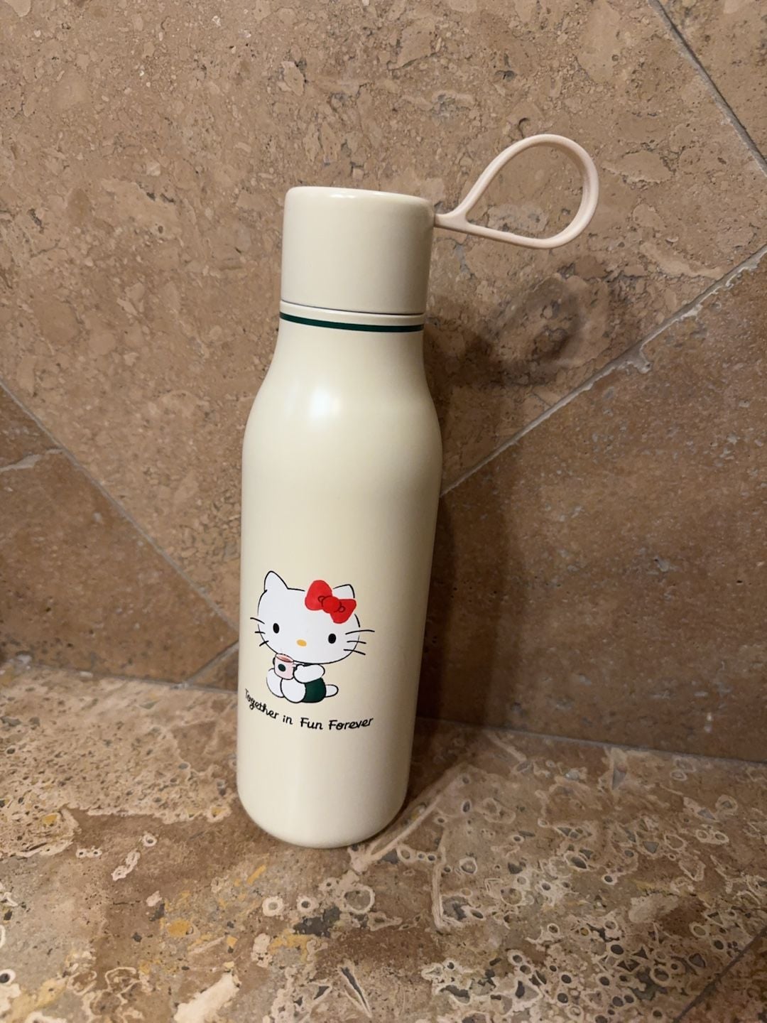 Starbucks x Hello Kitty Together in Fun Forever Cream Stainless Steel Bottle 4