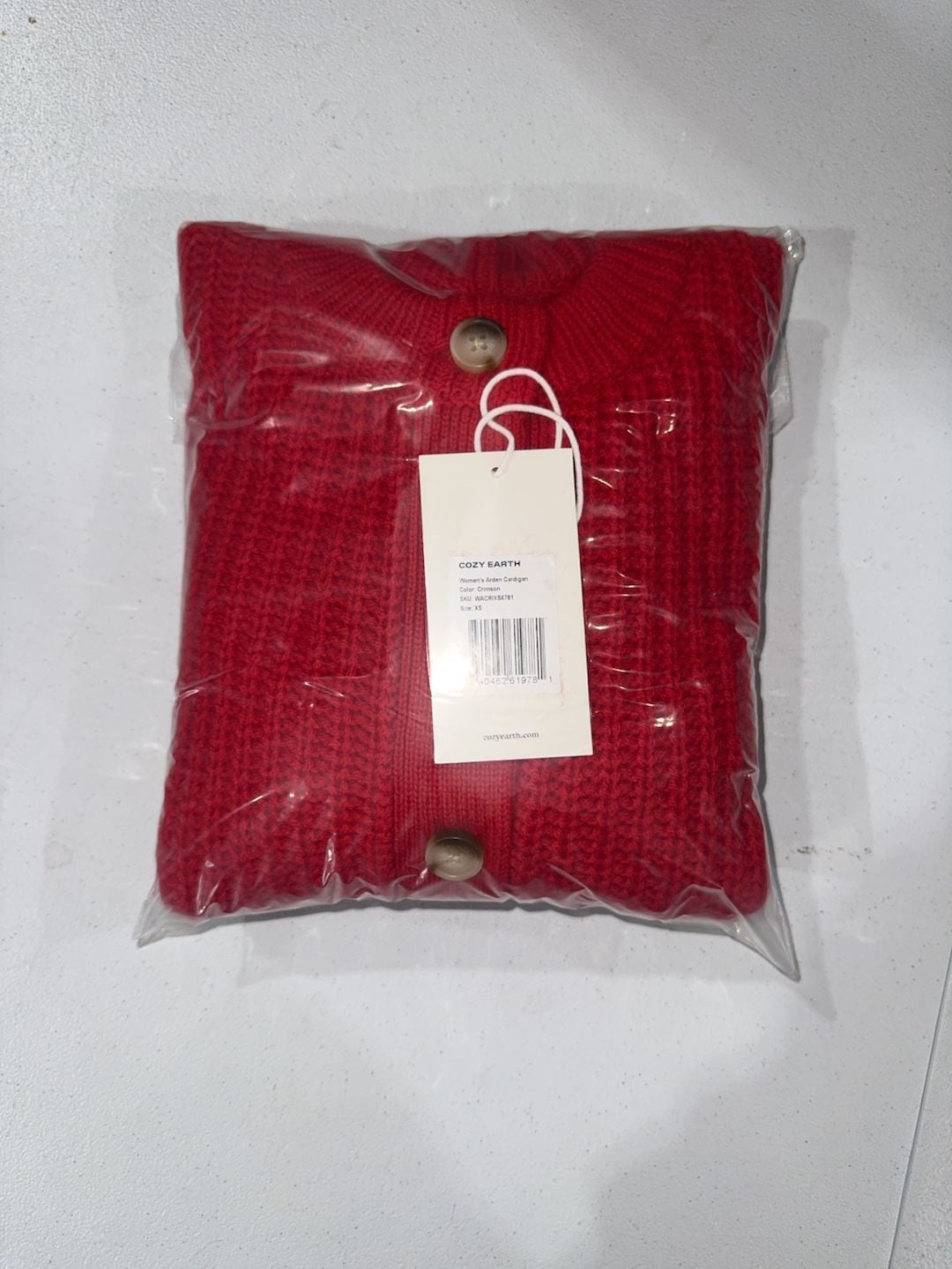 Cozy Earth Women's Arden Cardigan Crimson Size XS 4