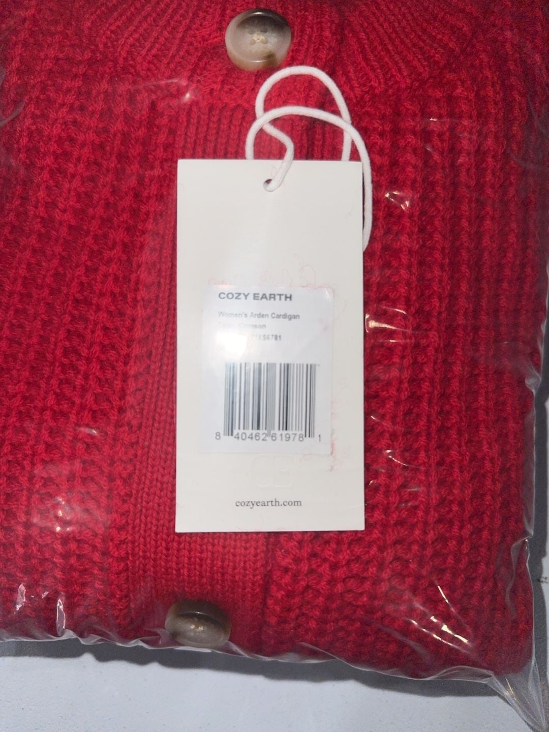 Cozy Earth Women's Arden Cardigan Crimson Size XS 5