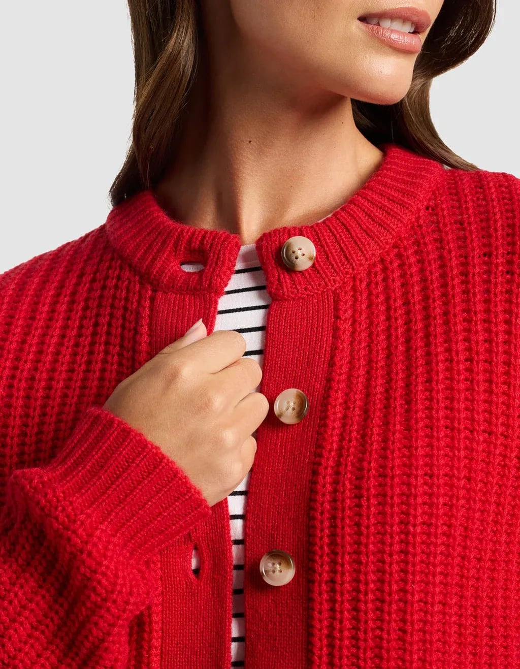 Cozy Earth Women's Arden Cardigan Crimson Size XS 3