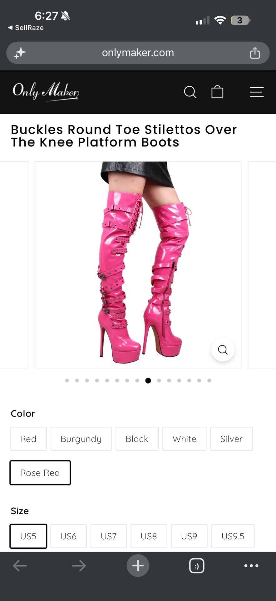 Buckles Round Toe Stilettos Over The Knee Platform Boots – , 1