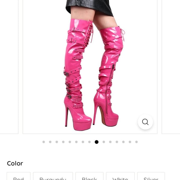 Buckles Round Toe Stilettos Over The Knee Platform Boots – ,