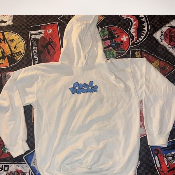 Pour Homme White Graphic Hoodie