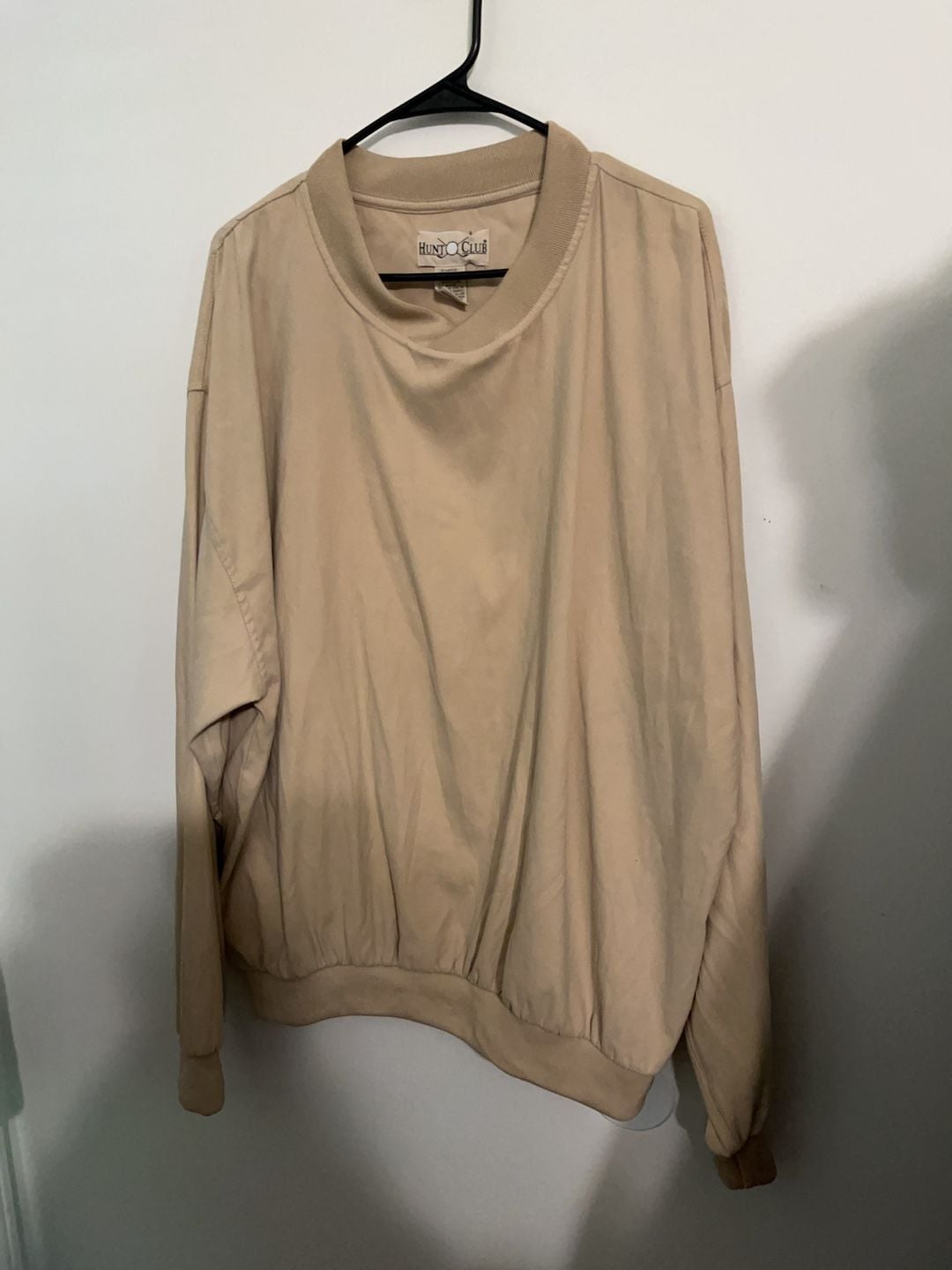 Hunt Club Vintage Tan Golf Pullover Windbreaker Size XL 2