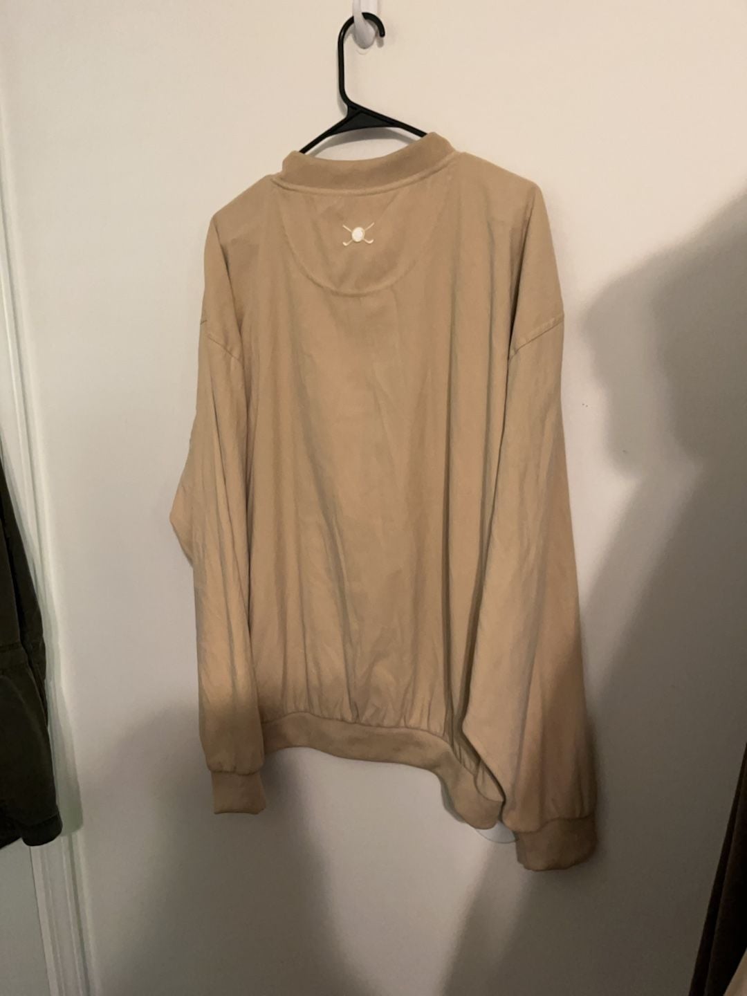 Hunt Club Vintage Tan Golf Pullover Windbreaker Size XL 5
