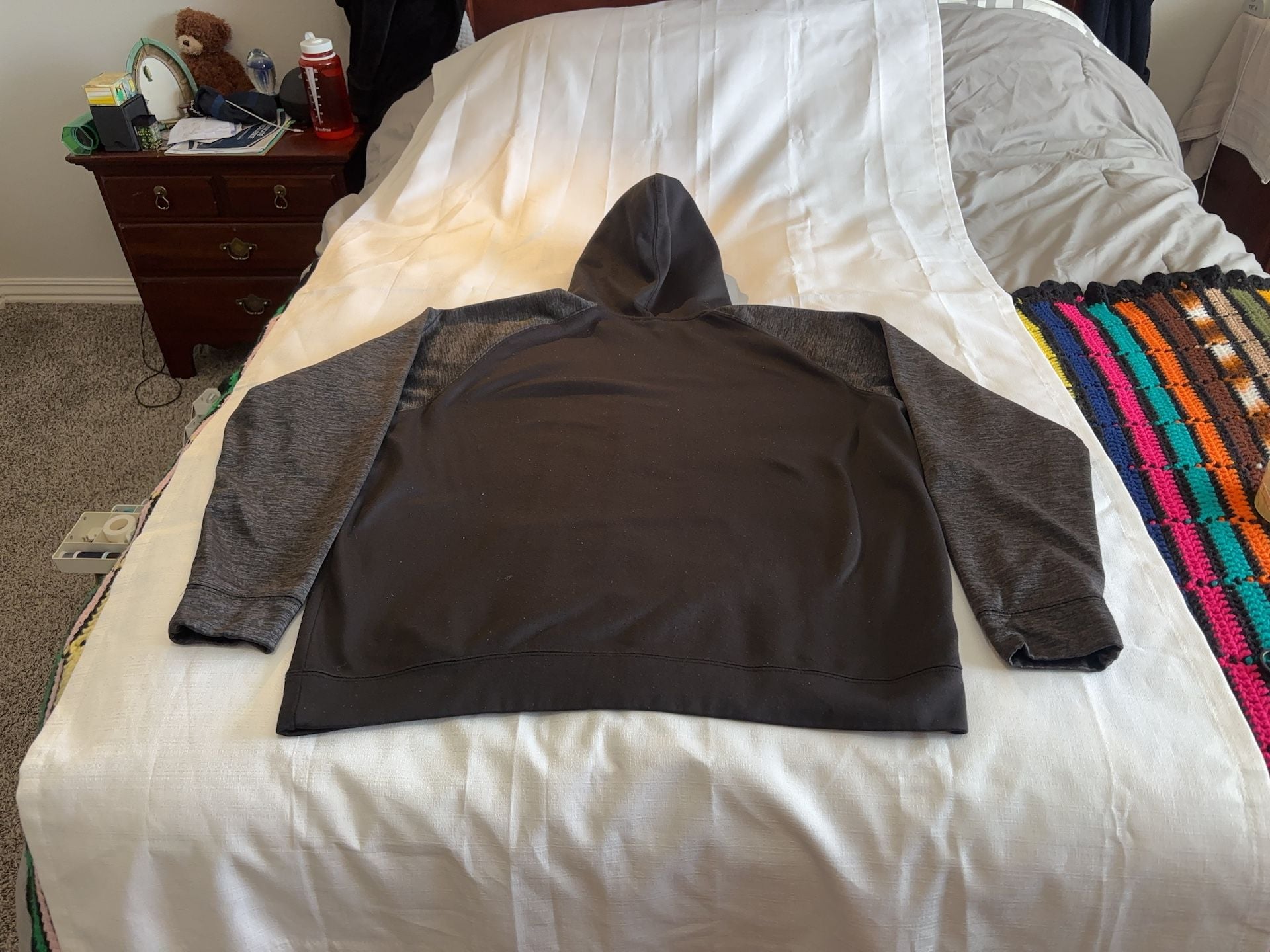 Colosseum LSU Tigers Mens XXL Hoodie Sweatshirt Black Gray 8