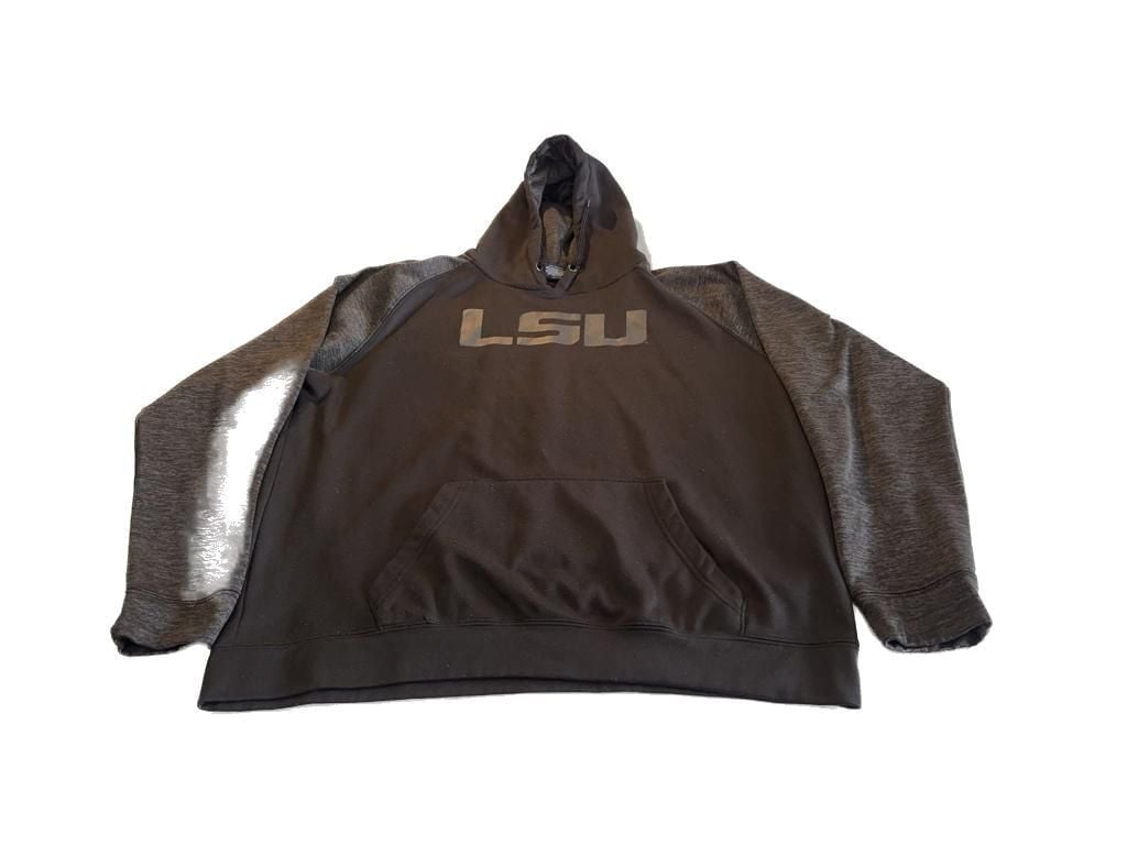 Colosseum LSU Tigers Mens XXL Hoodie Sweatshirt Black Gray 2