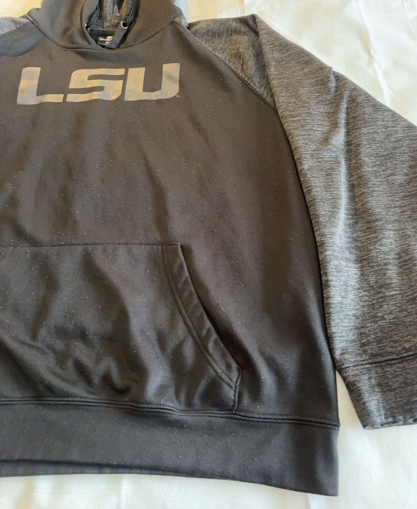 Colosseum LSU Tigers Mens XXL Hoodie Sweatshirt Black Gray 6