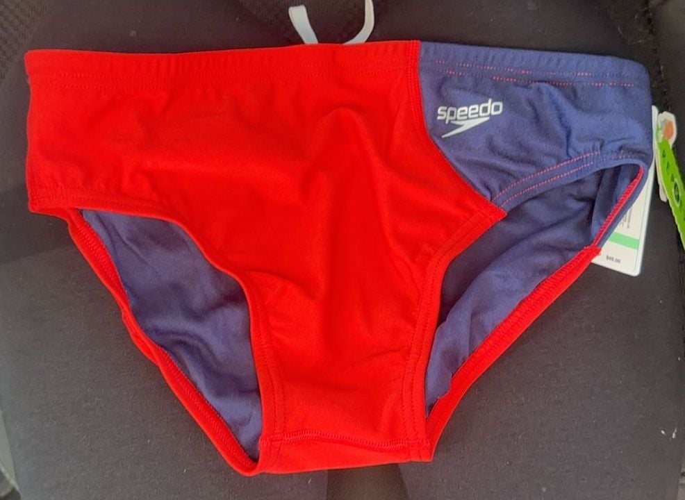 Speedo Men's Swim Briefs High Risk Red/Navy 1