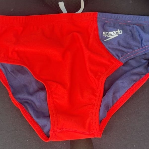 Speedo Men's Swim Briefs High Risk Red/Navy
