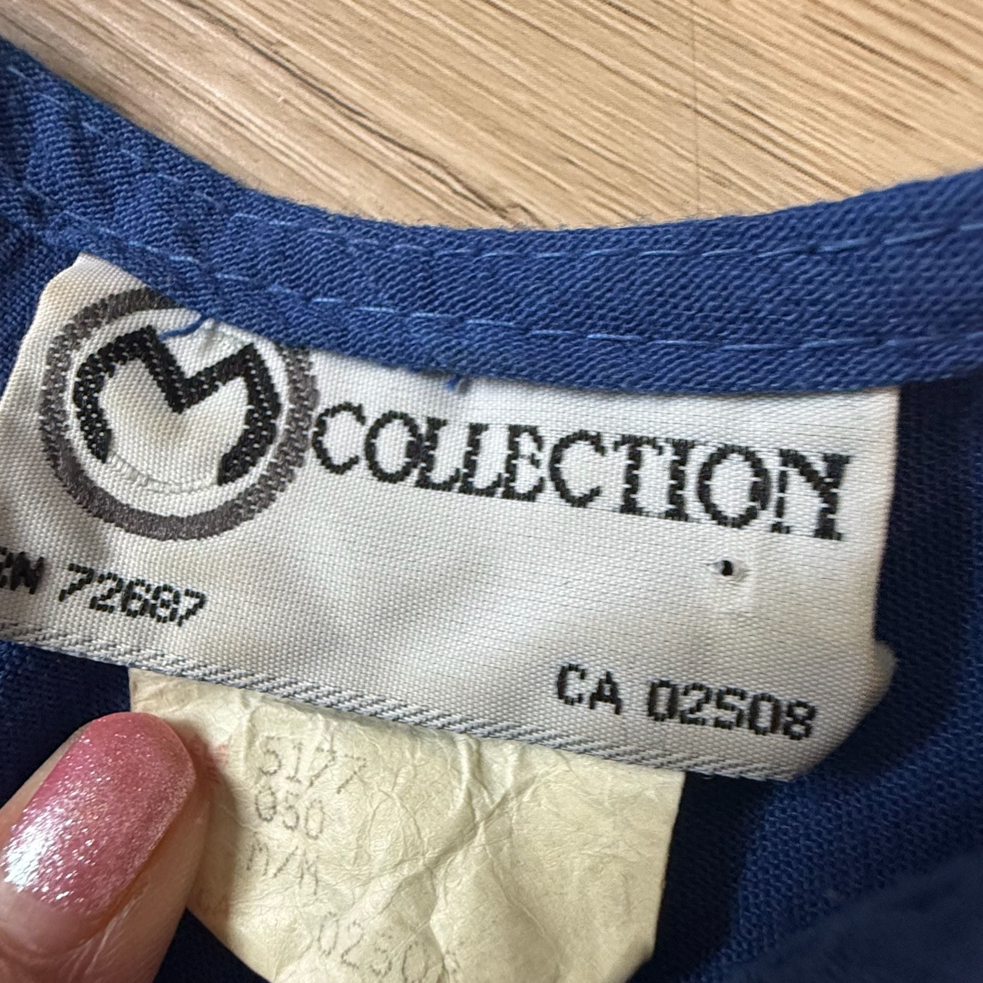 Vintage M Collection Vintage Blue Wide Leg Jumpsuit Size Medium 6