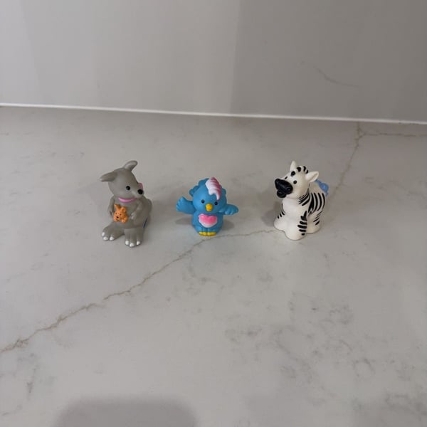 Vtg. Fisher Price Little People Zoo Animals set of 3