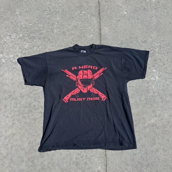 Vintage Halo 3 A Hero Must Rise T-Shirt Black Size XL