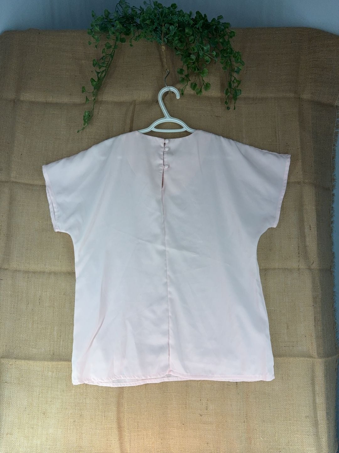 19-Yves St. Clair Vintage Pink Embroidered Short Sleeve Blouse 6