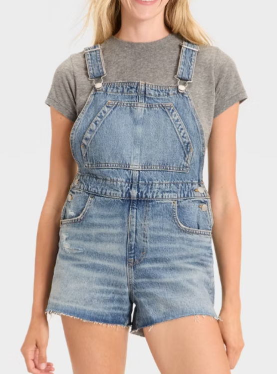 Universal Thread Women's Denim Overall Shorts Size 14 7
