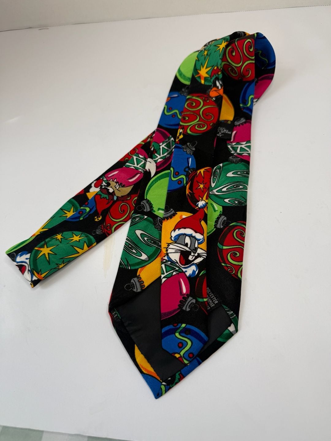 Vintage 1995 Looney Tunes Mania Christmas Ornament Necktie 9