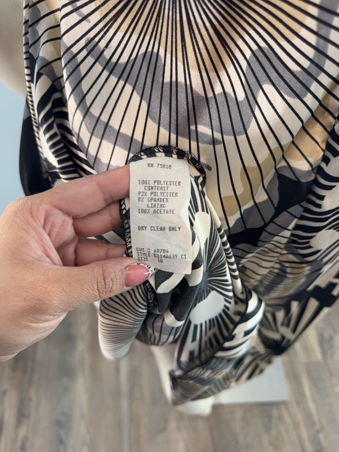 Intrigue Black and White Floral Print Braided Strap Dress 3