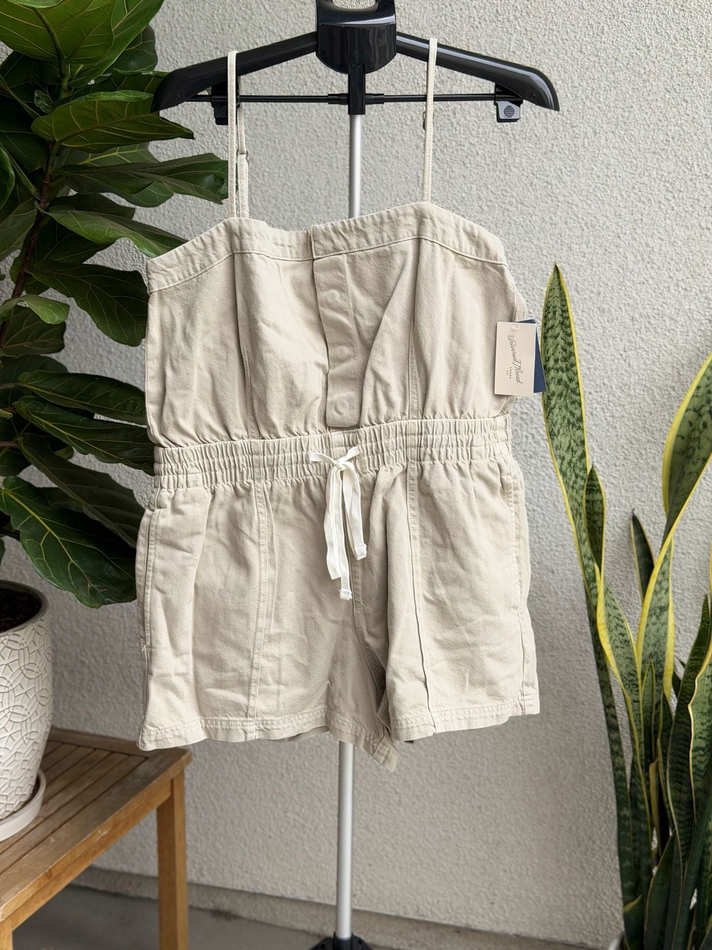 Universal Thread Women's Denim Romper Khaki Green Size XL 2