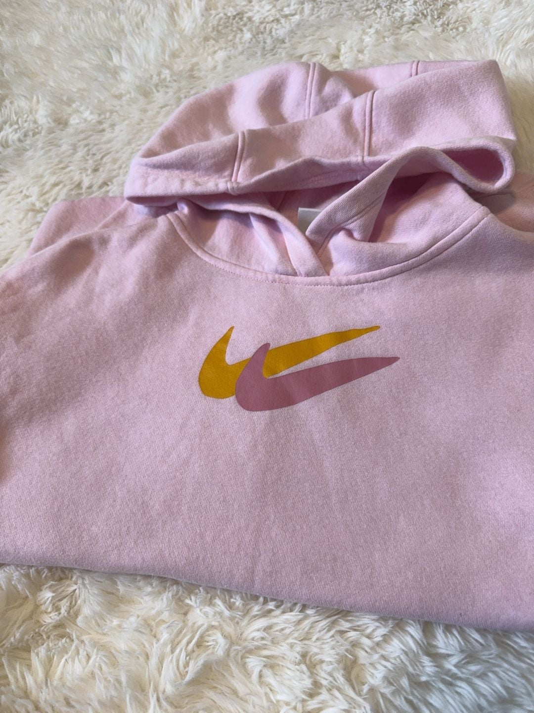 Nike Pink Double Swoosh Pullover Hoodie 3