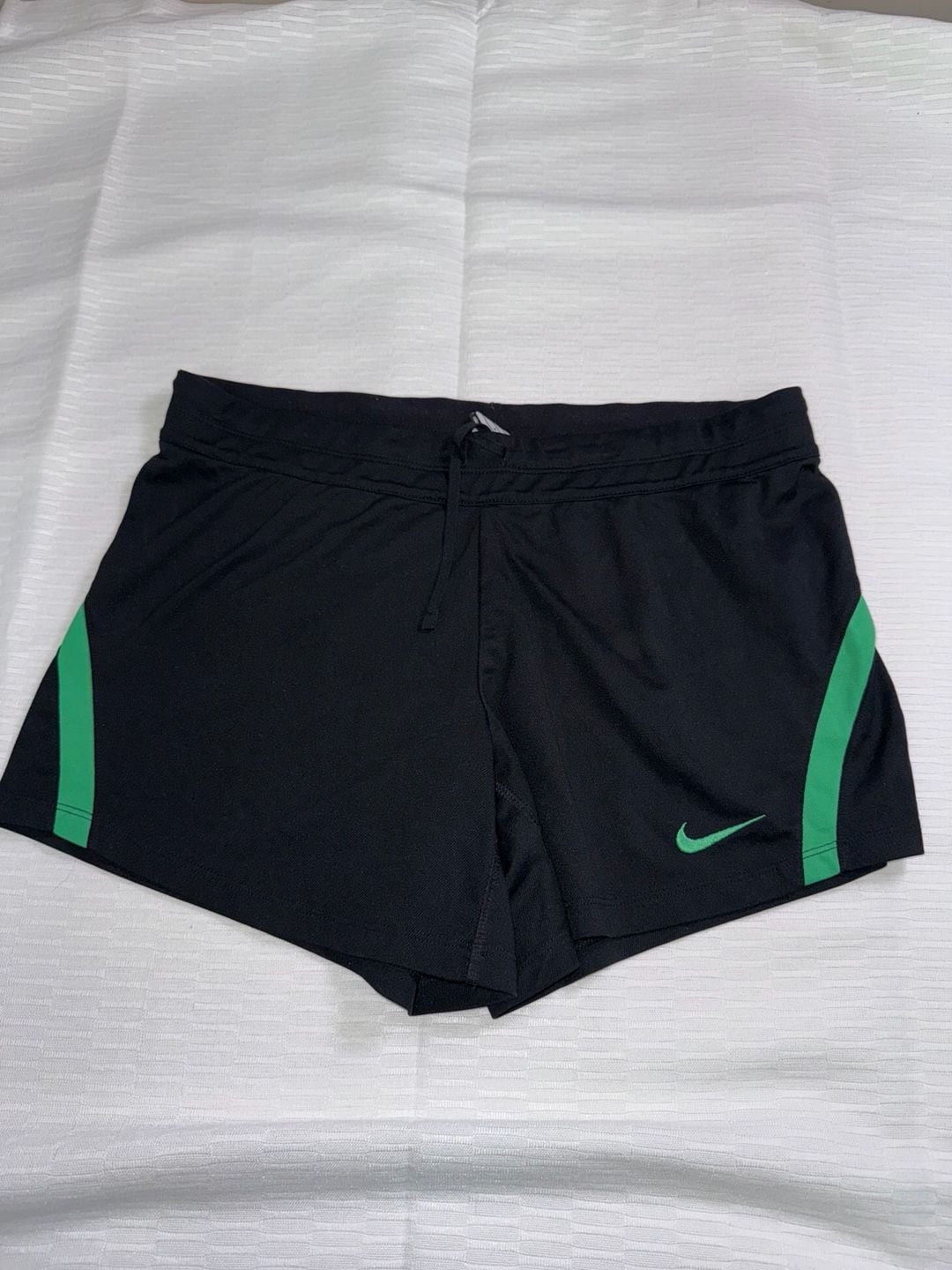 Nike Dri-FIT Athletic Training Shorts Black Green Women's Size M 2