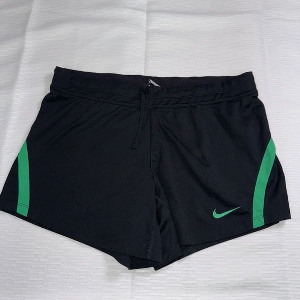 Nike Dri-FIT Athletic Training Shorts Black Green Women's Size M