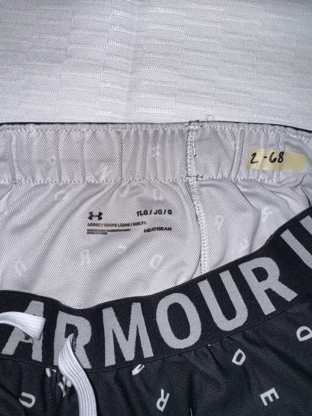 Under Armour HeatGear Athletic Shorts Youth Large YLG Black Logo Print 4