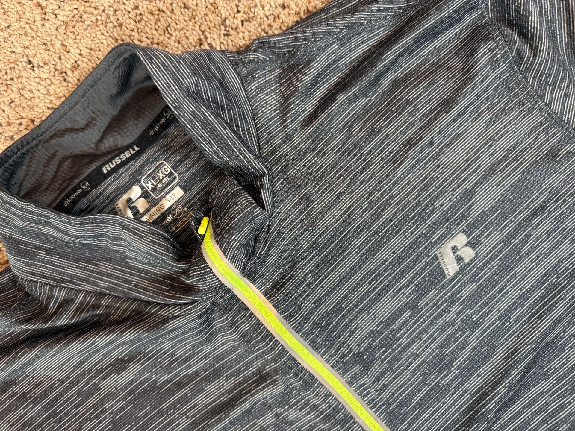 Russell Dri-Power 360 Men's Quarter-Zip Training Pullover Size XL 3