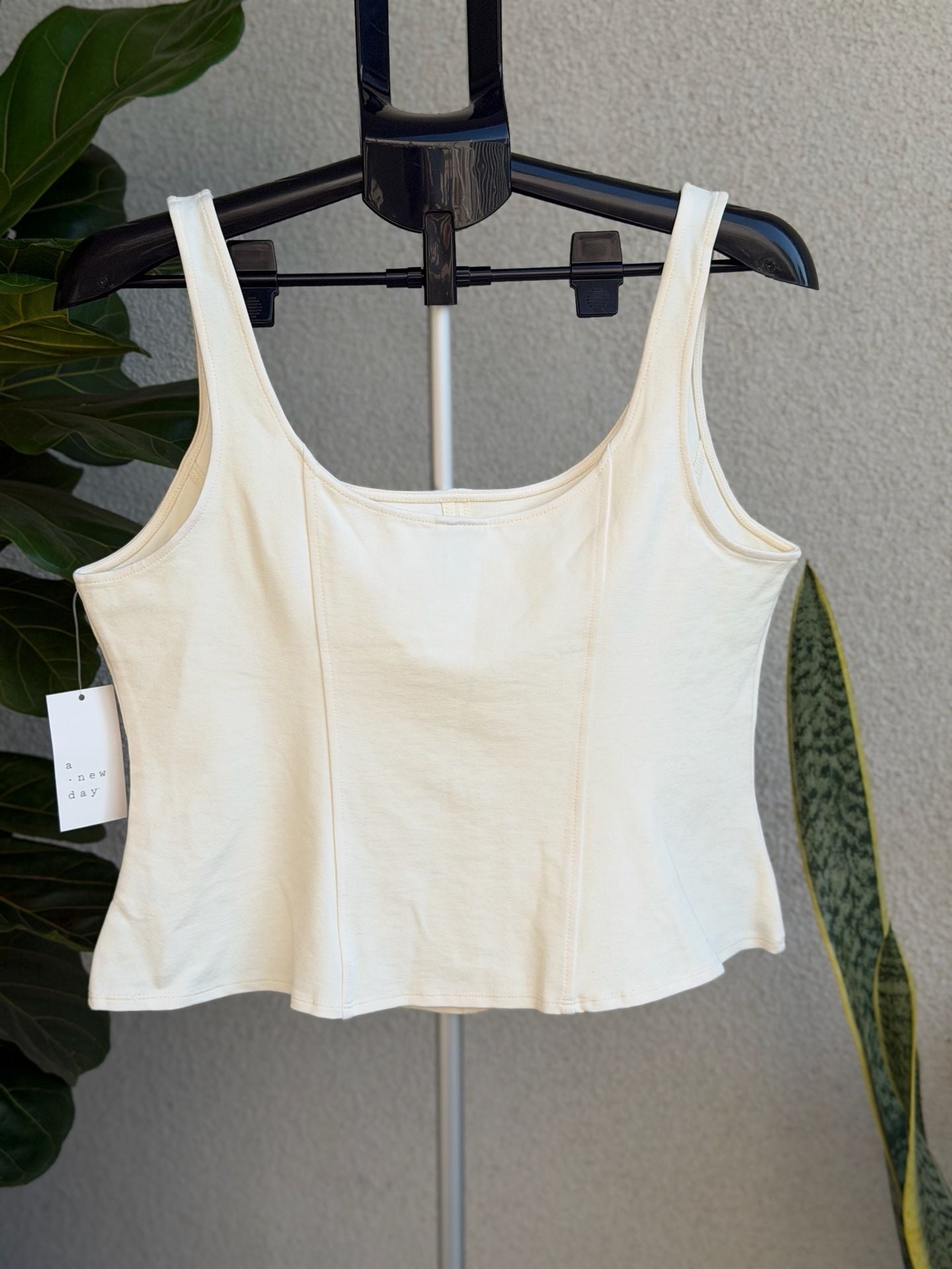 A New Day Cream Corset Tank Top Size L 3