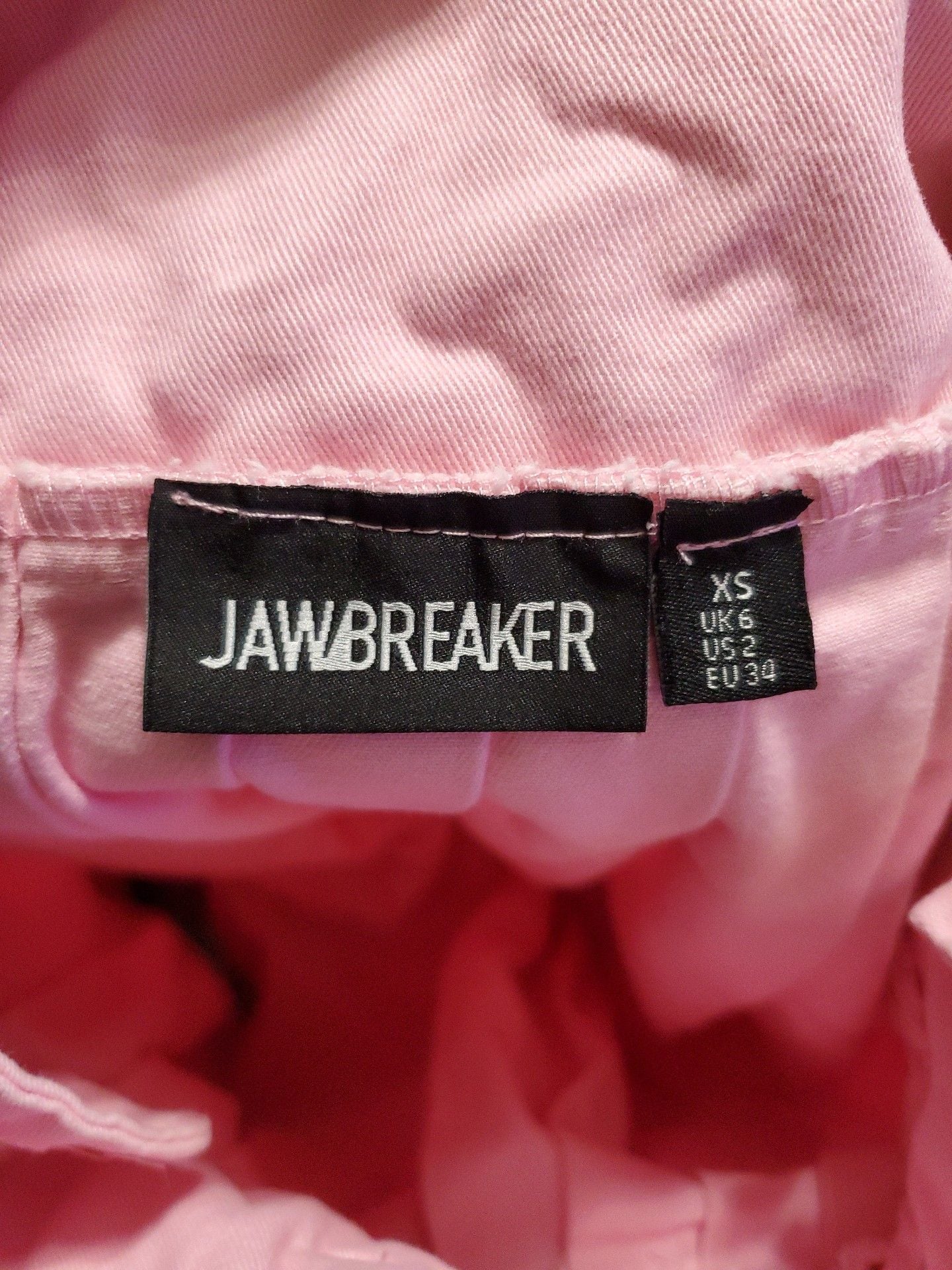 Jawbreaker Pink Pleated Skirt with Zipper Detail Size XS 5