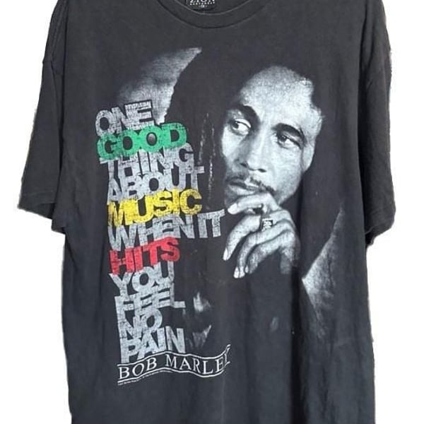 Zion Rootswear Bob Marley One Good Thing About Music T-Shirt Size XL