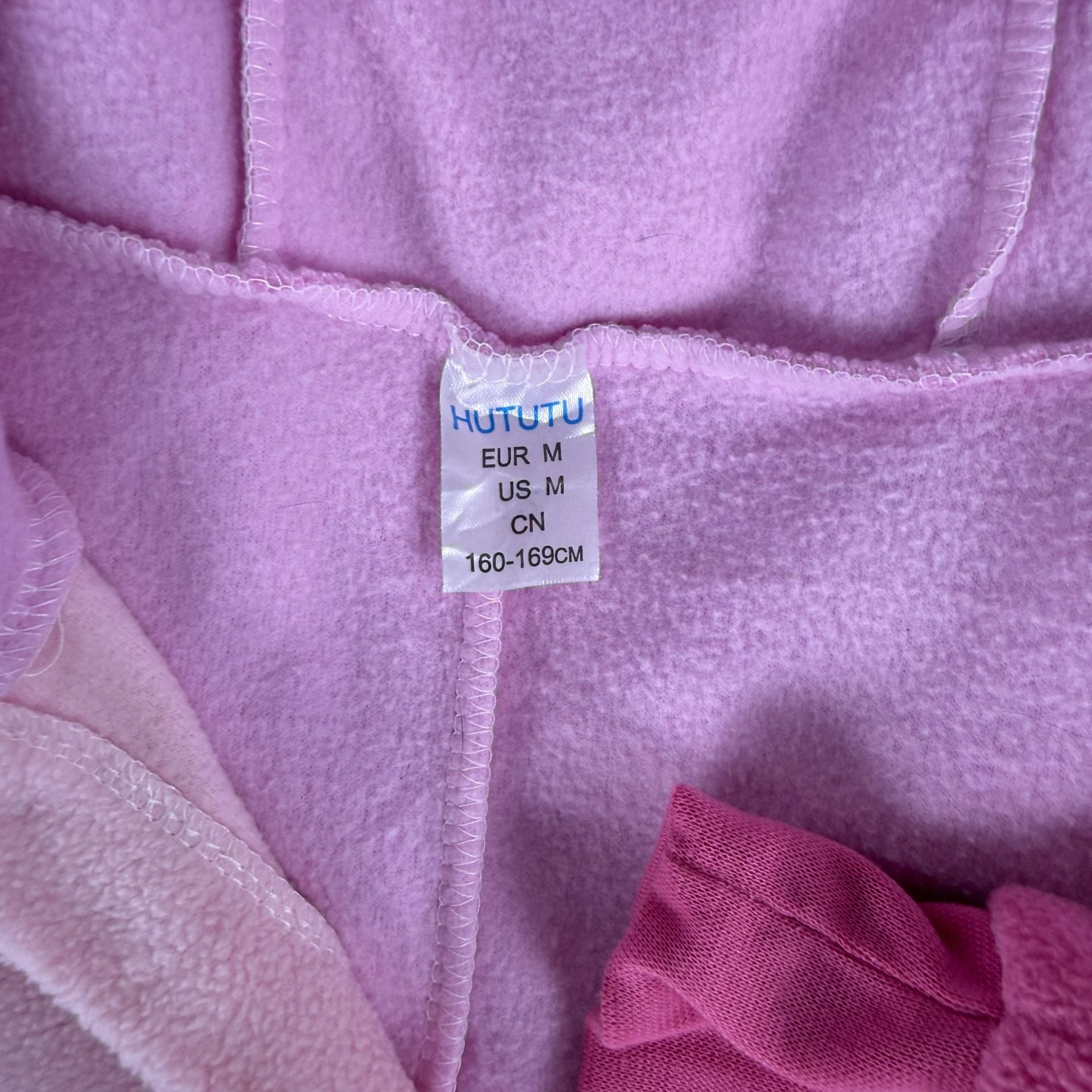 Pink Angel Stitch Character Fleece Onesie Pajamas 3