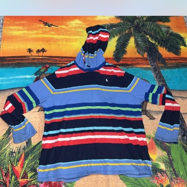 Polo Ralph Lauren Striped Long Sleeve Hooded T-Shirt