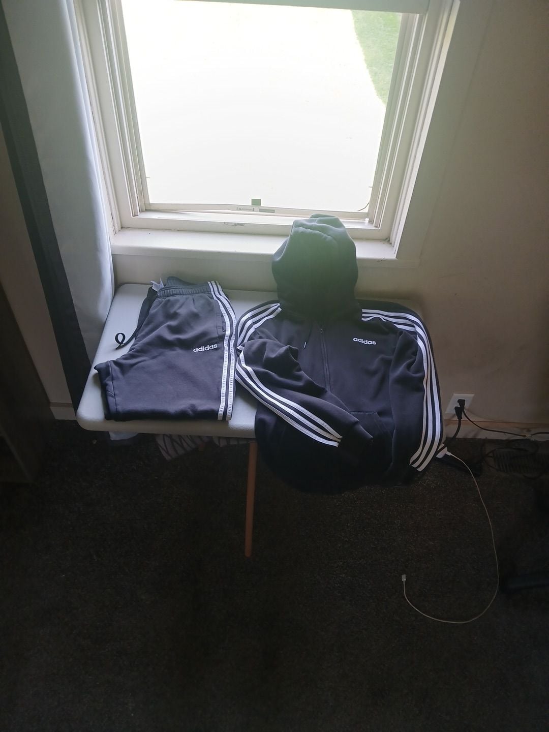 Adidas Essentials 3-Stripes Full-Zip Hoodie and Jogger Tracksuit Set 1
