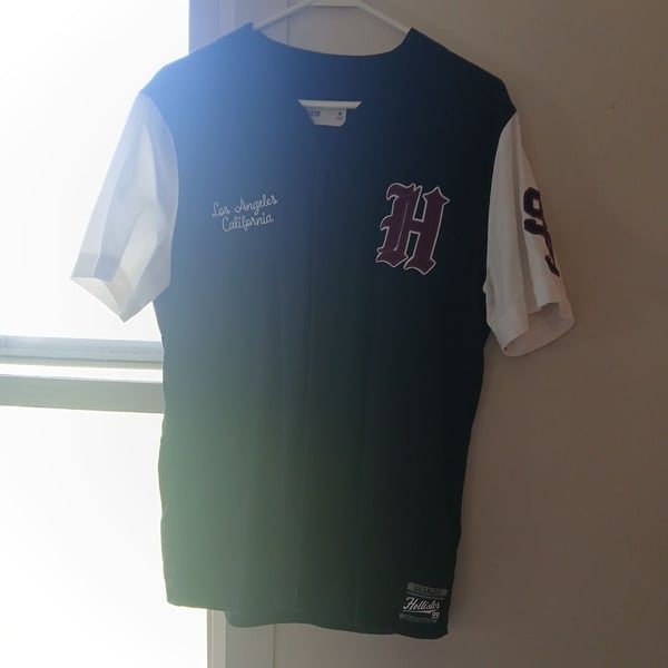 Hollister Los Angeles California Baseball Jersey Shirt Size M